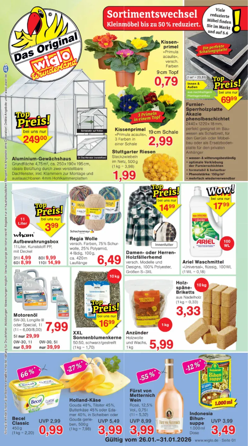 Wiglo Wunderland Prospekt vom 26.01.2026, Seite 1