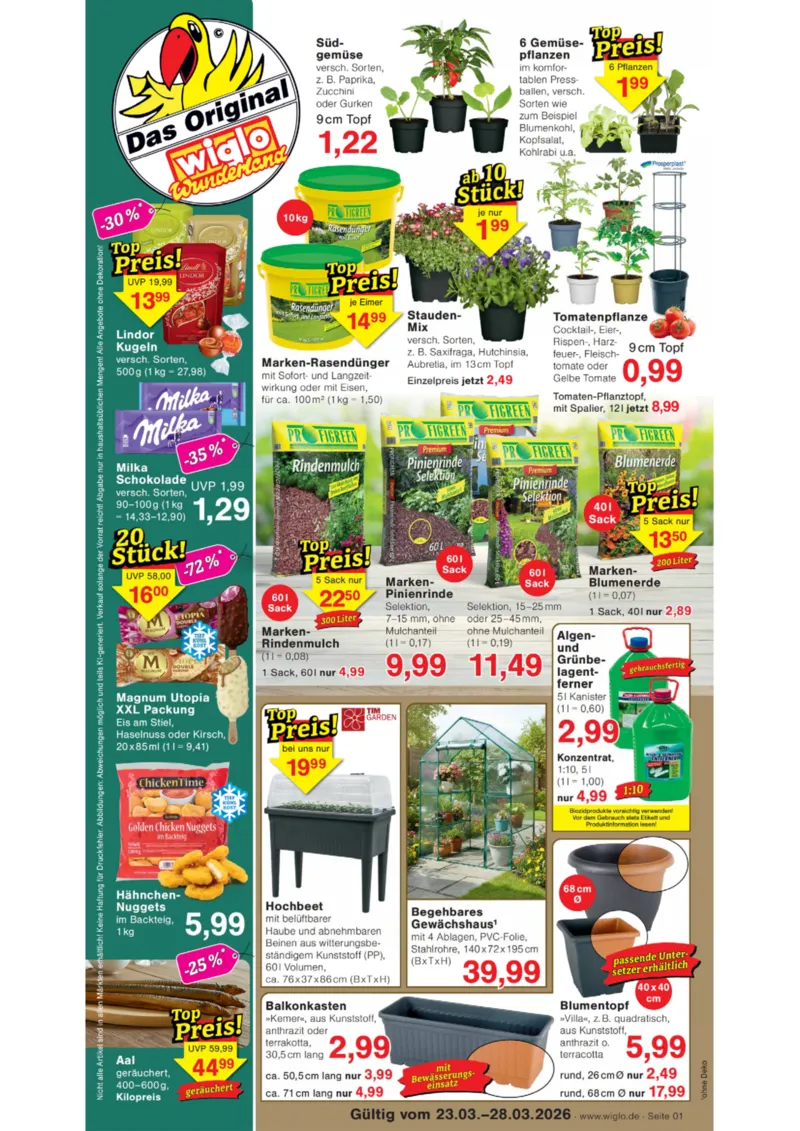 Wiglo Wunderland Prospekt vom 23.03.2026, Seite 1