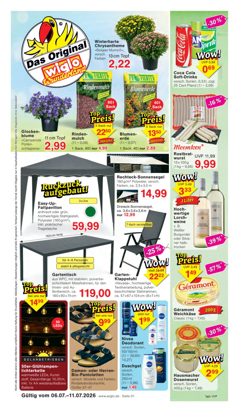 Wiglo Wunderland Prospekt vom 06.07.2026, Seite 1