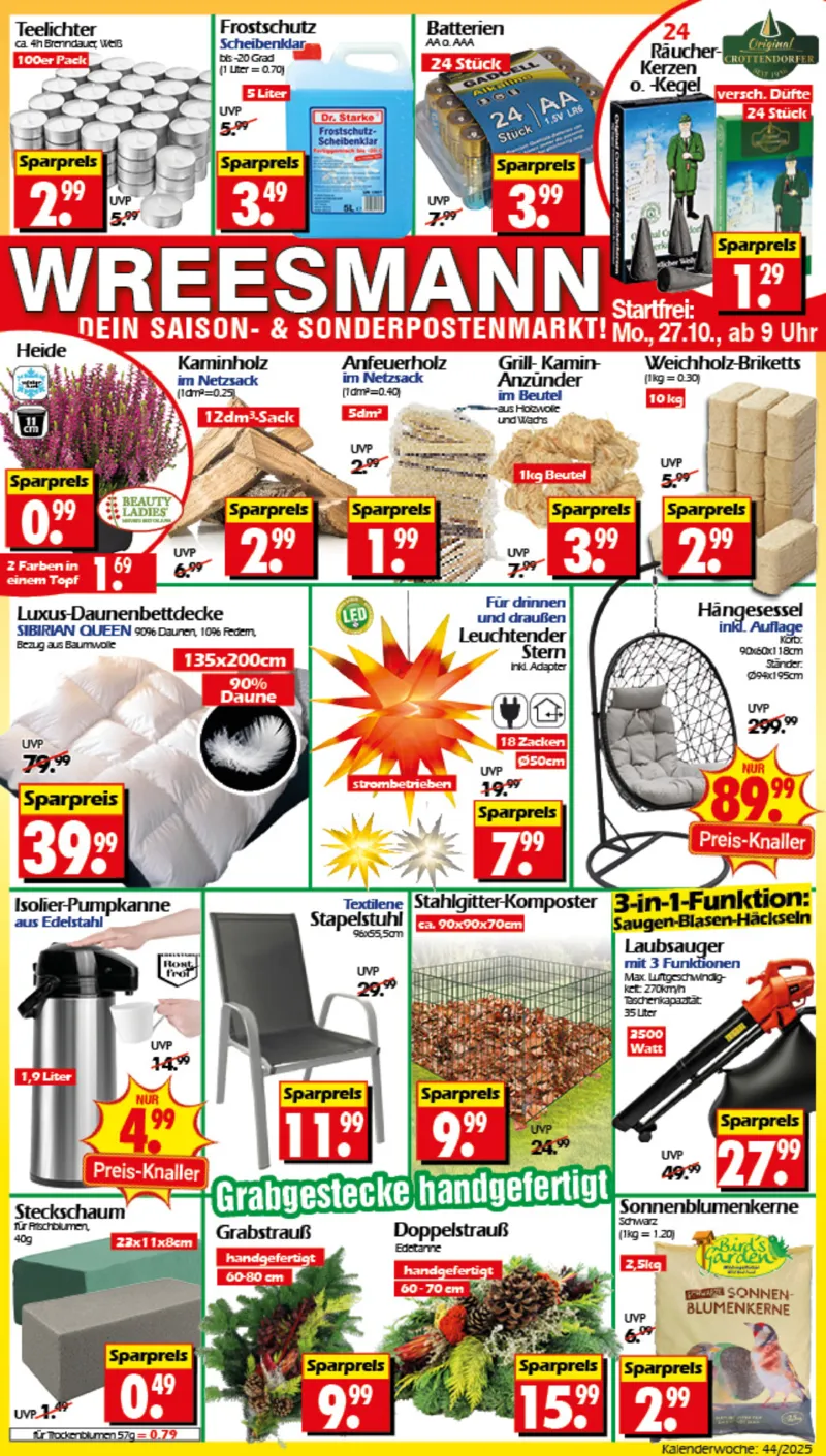 Wreesmann Prospekt vom 27.10.2025, Seite 1 Wreesmann Prospekt vom 27.10.2025, Seite 1