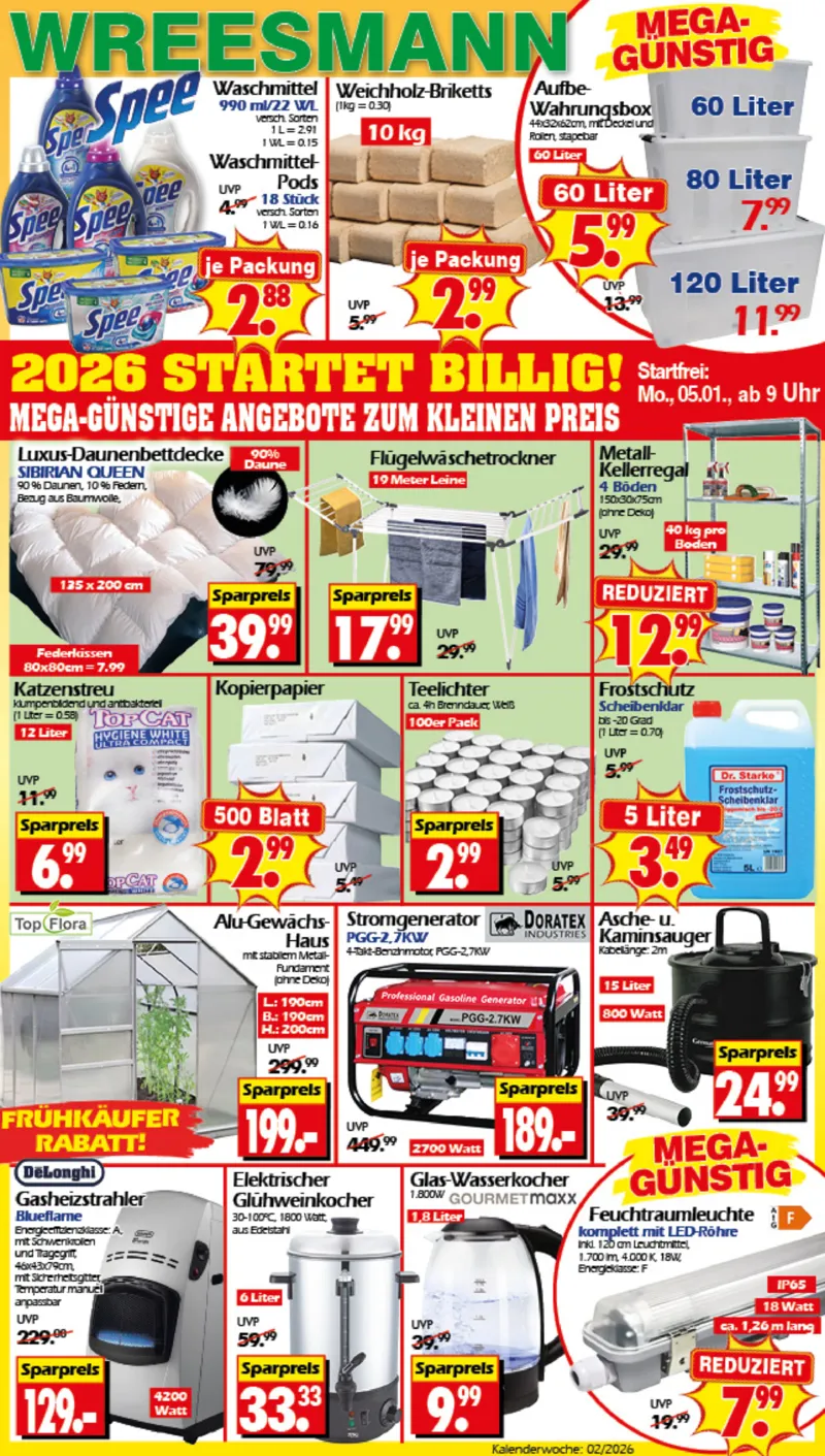Wreesmann Prospekt vom 05.01.2026, Seite 1