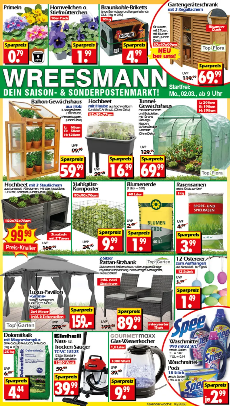 Wreesmann Prospekt vom 02.03.2026, Seite 1