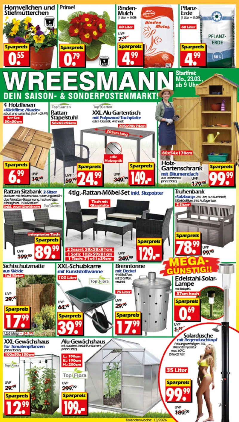 Wreesmann Prospekt vom 23.03.2026, Seite 1