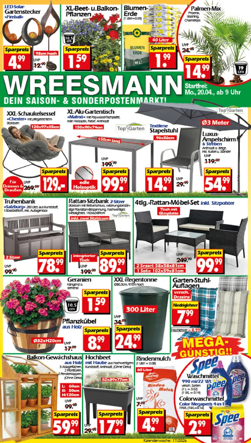 Wreesmann Prospekt vom 20.04.2026, Seite 1