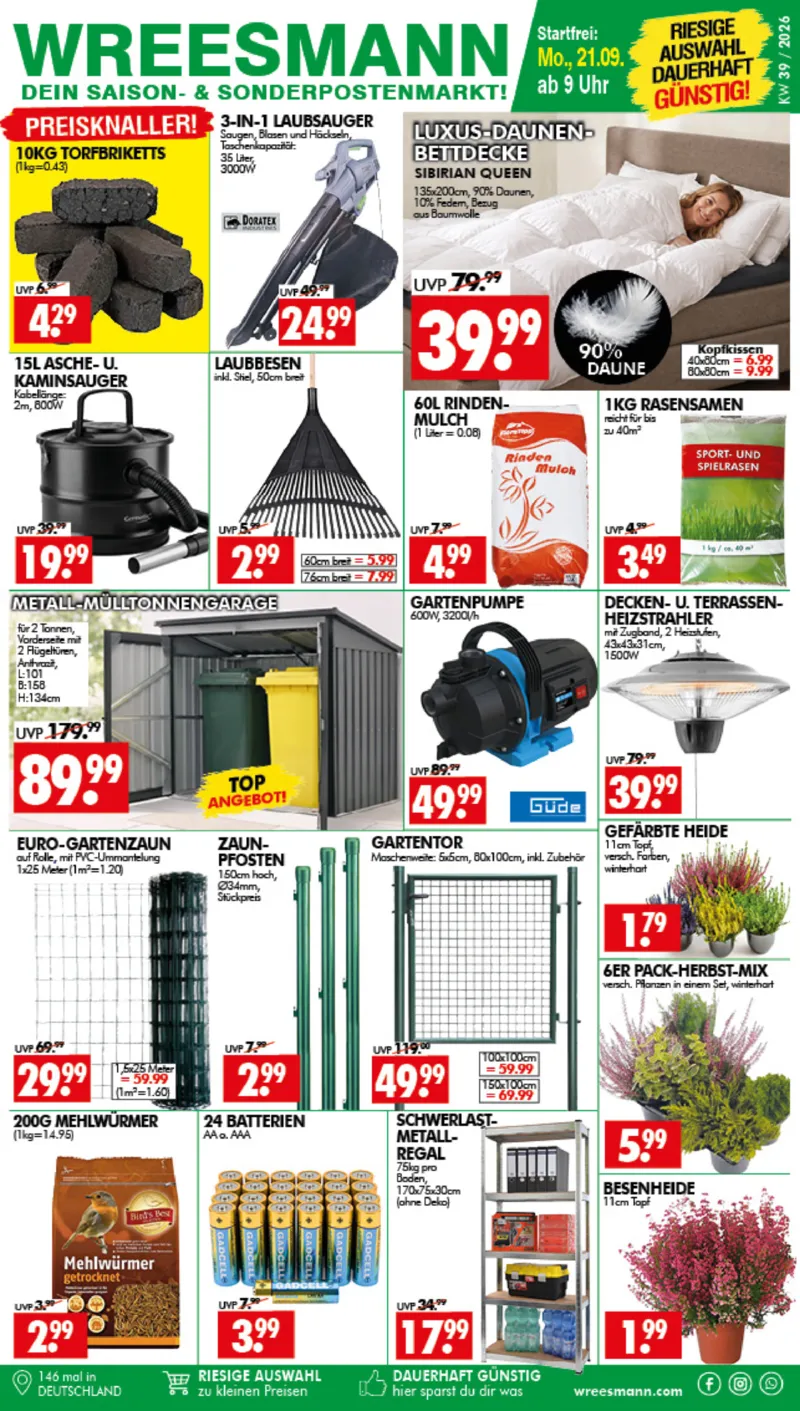 Wreesmann Prospekt vom 21.09.2026, Seite 1