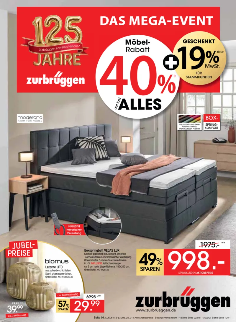 Zurbrüggen Prospekt vom 10.06.2025, Seite 1