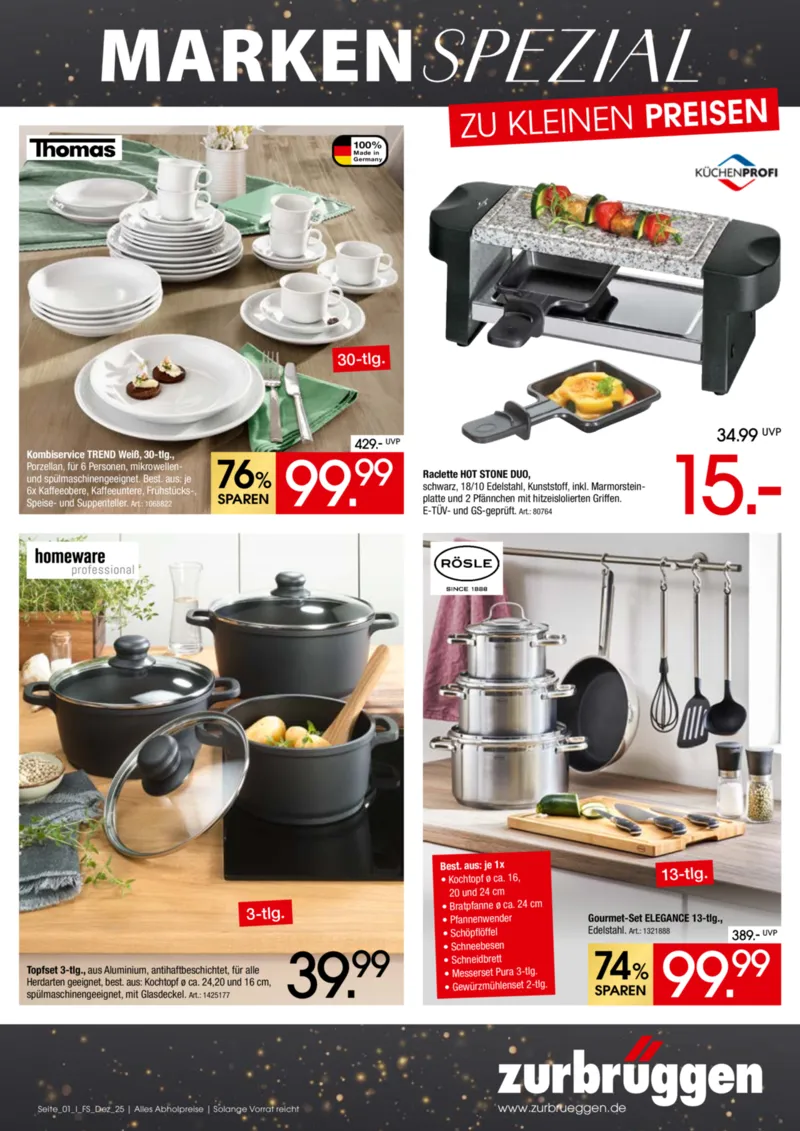 Zurbrüggen Prospekt vom 02.12.2025, Seite 1