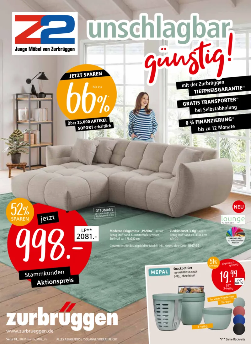 Zurbrüggen Prospekt vom 13.01.2026, Seite 1