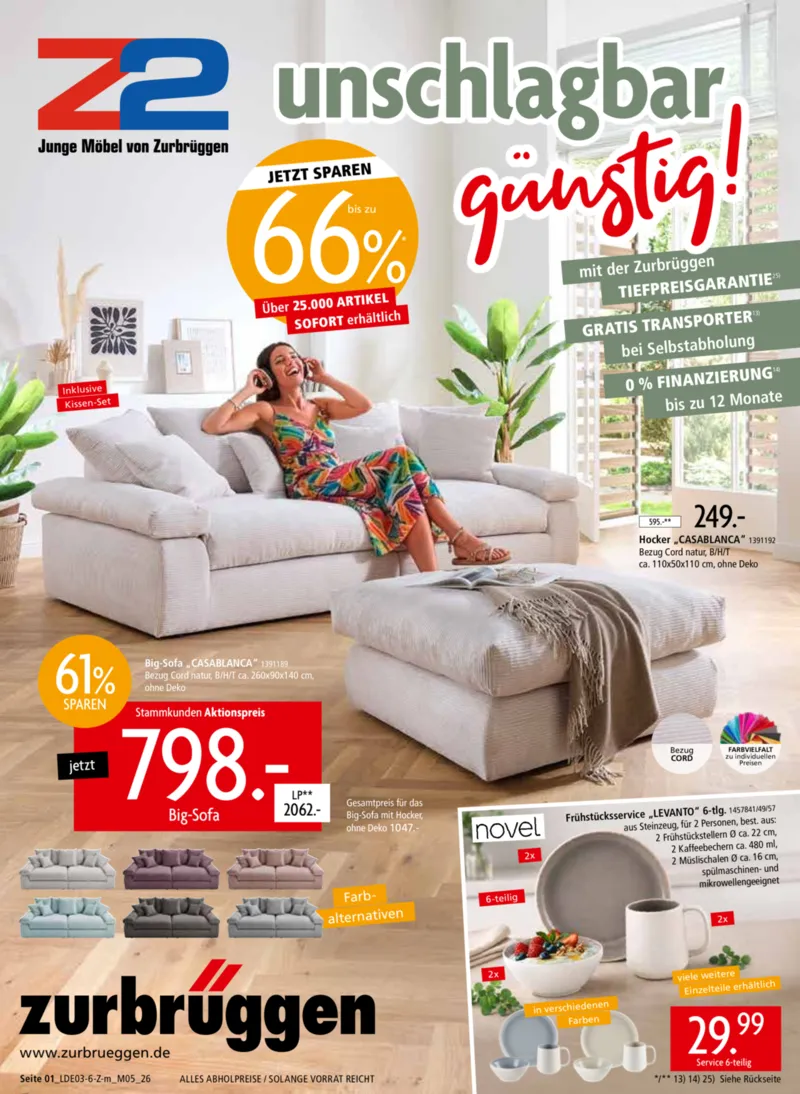 Zurbrüggen Prospekt vom 31.03.2026, Seite 1