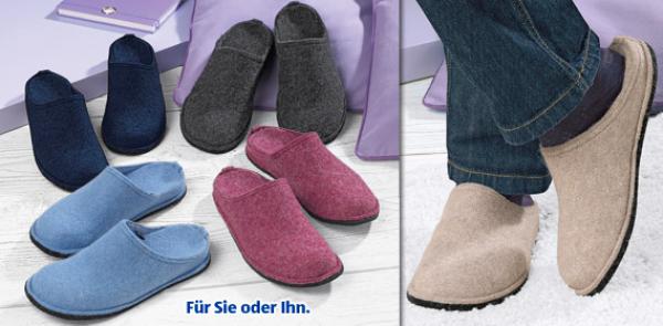 Filzpantoffeln von Aldi Süd ansehen!