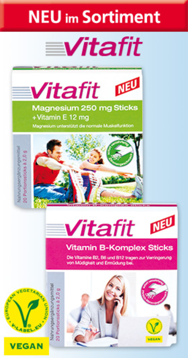 Vitafit Vitamin BKomplex Sticks / Magnesium Sticks 250 mg von Norma