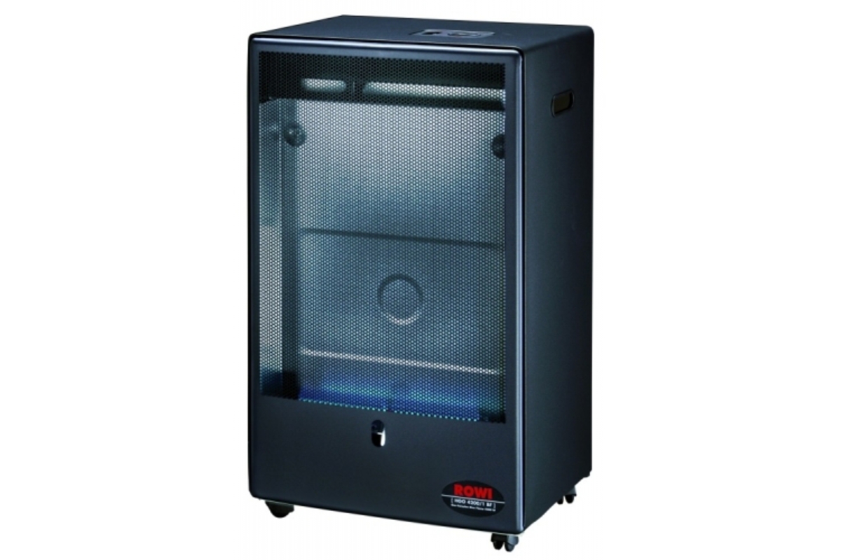 Rowi Gasheizofen Blue Flame 4200 W schwarz mit Thermostat von Globus