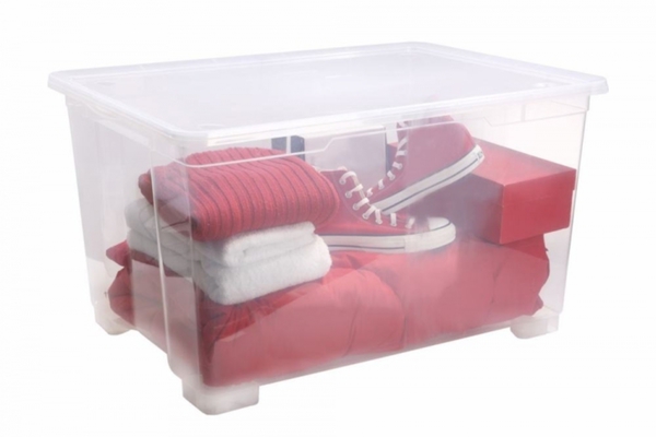 Rotho Rollbox Clear  140 l, transparent