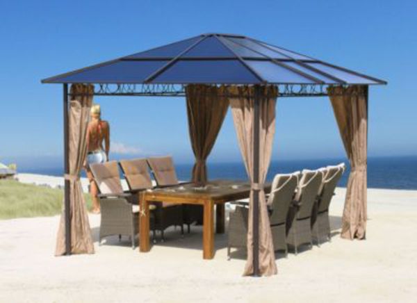 Hardtop Pavillon 3x3,6m mit Seitenwand Set von ansehen! » DISCOUNTO.de