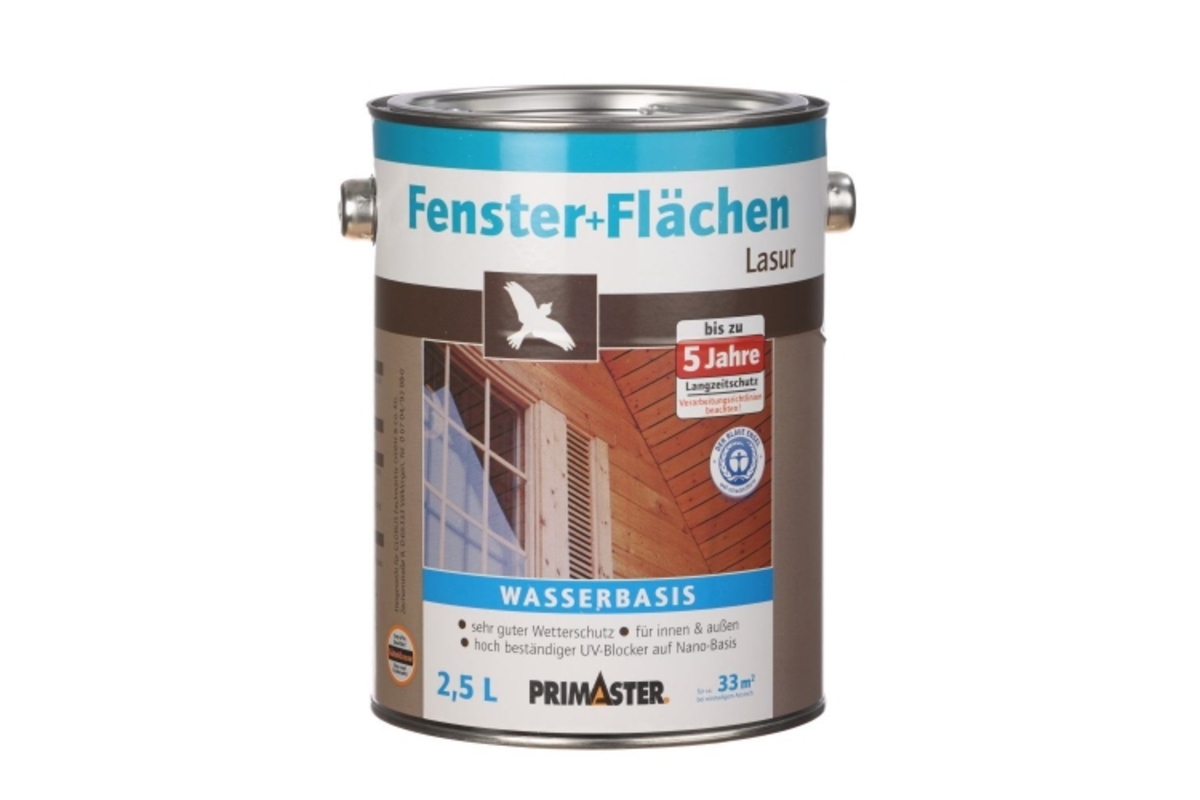 Primaster Fenster und Flächenlasur 2,5 l, lärche von