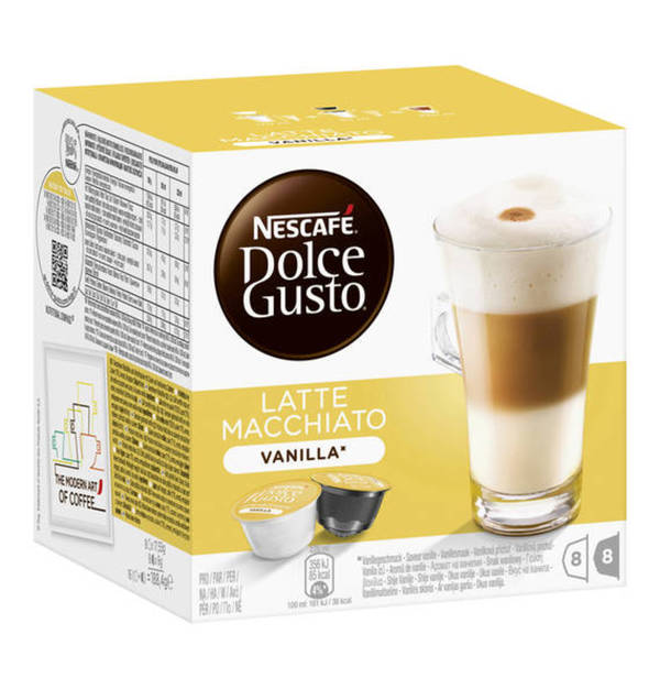 Dolce Gusto Nescafe` Dolce Gusto Latte Macchiato Vanilla 8 8 Kapseln 1884g Von Galeria 7224