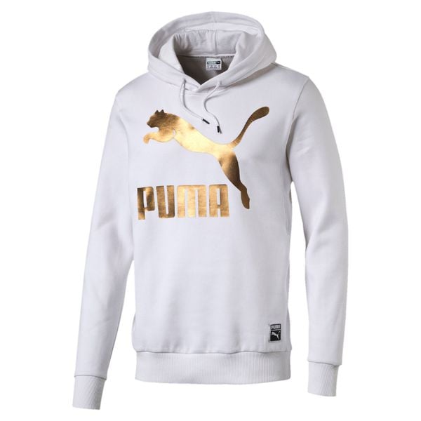 puma archive logo fleece hoodie