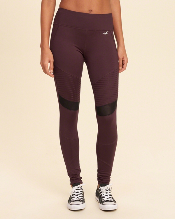 Hollister Cali Sport BikerLeggings mit Netzstoffeinsätzen