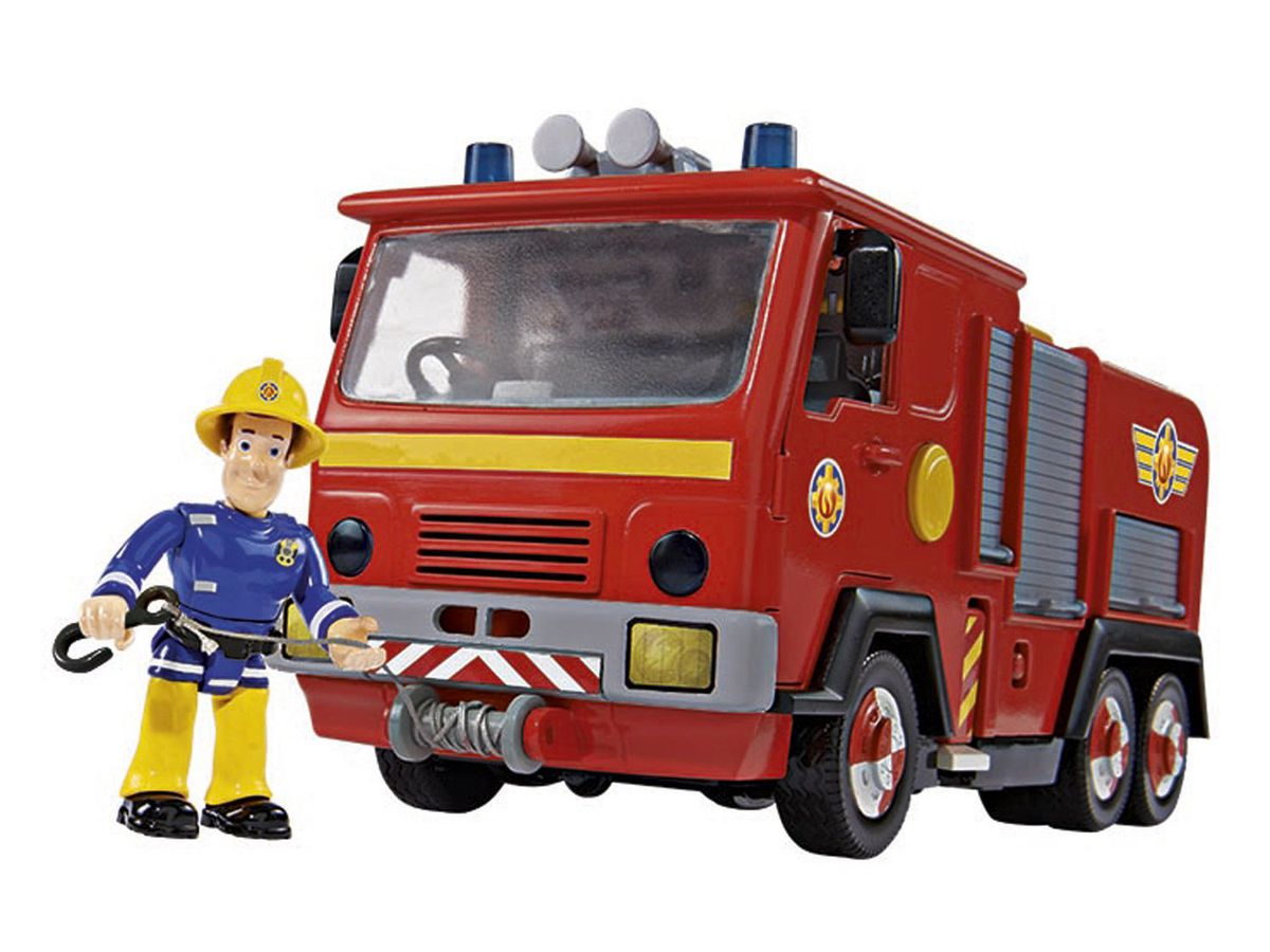 Simba Feuerwehrmann Sam Feuerwehrauto Jupiter mit 2