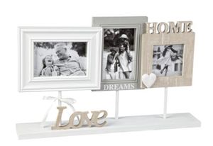 MELINERA LED Bilderrahmen Deko LOVE LIVES HERE beleuchteter Schriftzug