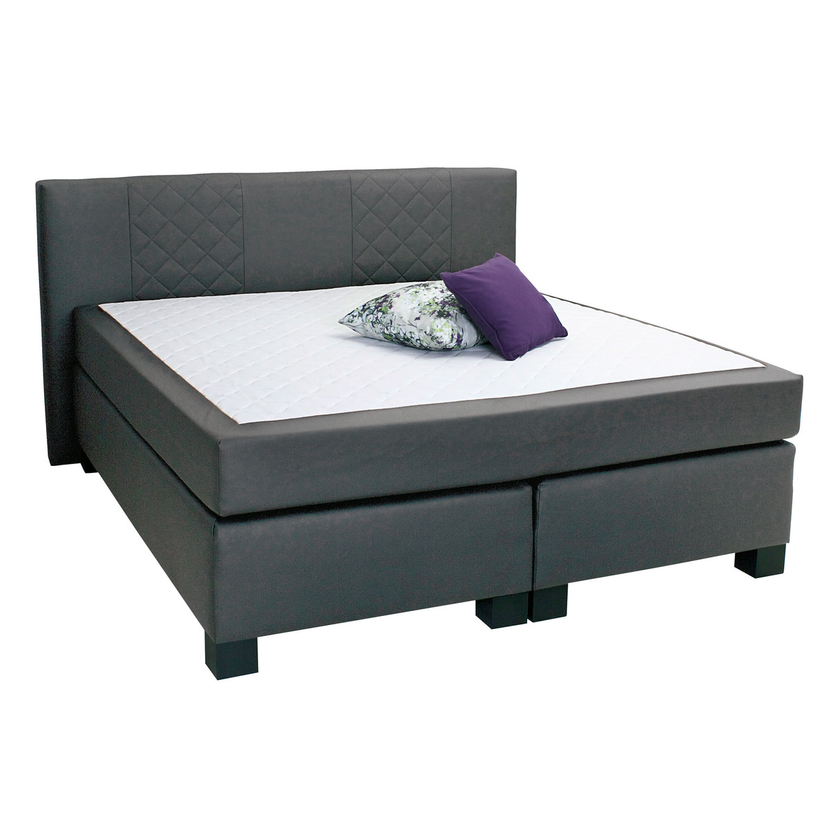 Boxspringbett Helsinki (140x200, Stoff, grau) von JYSK ansehen!