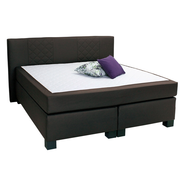 Boxspringbett Helsinki (140x200, Stoff, braun) von Dänisches