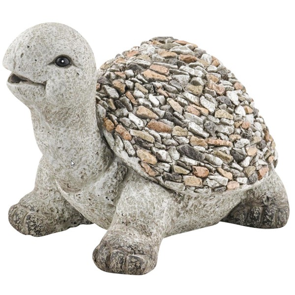 Gartendekoration Schildkröte aus Polyresin Steinoptik für den Garten