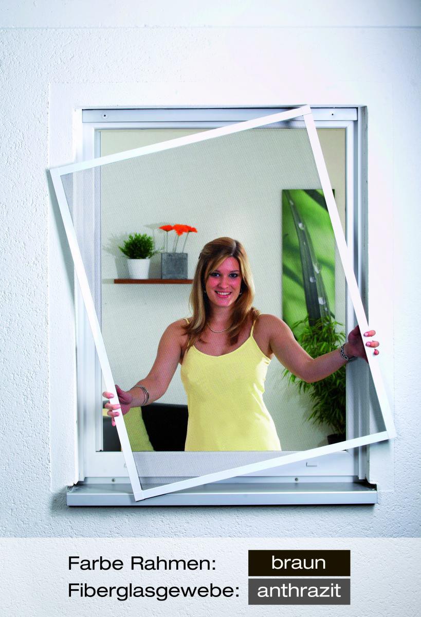 Culex Flächenbündiger Fensterbausatz "COMPACT" 130x150cm braun von