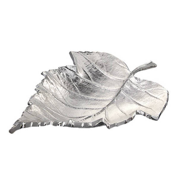 GALERIA home Schale Blatt, silber 34x26cm von ansehen!