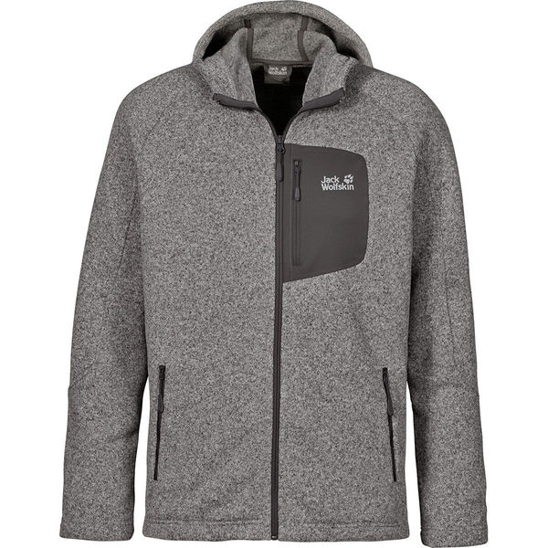 Jack Wolfskin Herren Fleecejacke Caribou Lodge, light grey von Jack Wolfskin Herren Fleecejacke Caribou Lodge, light grey von