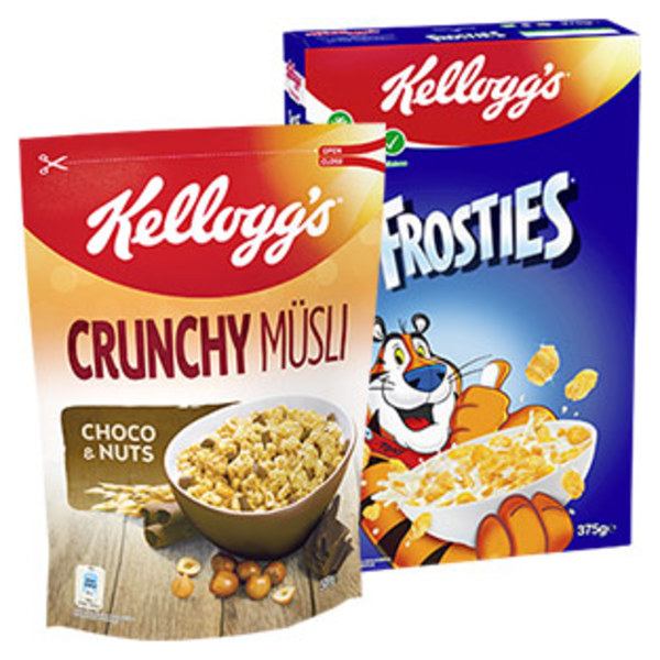 Kellogg´s Frosties Cerealien oder - Crunchy Müsli Choco & Nuts jede 375-g-Packung/jeder 500-g ...