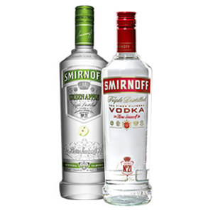 Smirnoff Vodka 37,5 % Vol., versch. Sorten,  jede 0,7-l-Flasche