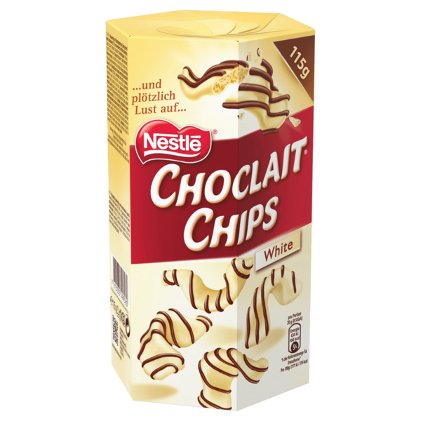 Nestlé Choclait Chips Schokochips Weisse Schokolade 115g von REWE ansehen!