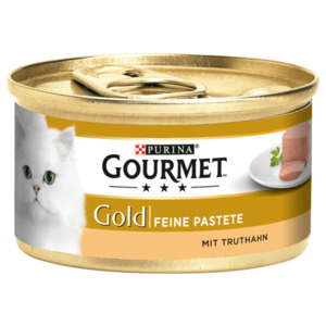 Gourmet Katzenfutter Gold Feine Pastete mit Truthahn 85g