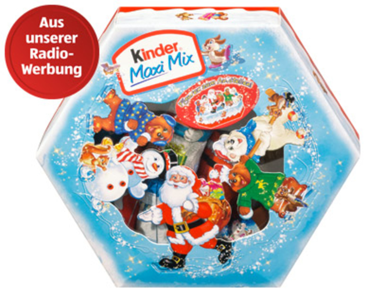 Ferrero Kinder Weihnachten 2022 FERRERO Kinder® Maxi Mix Weihnachtsteller von Aldi Süd ansehen!