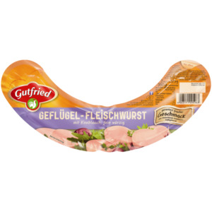 Gutfried Geflügel-Fleischwurst mit Knoblauch 350g