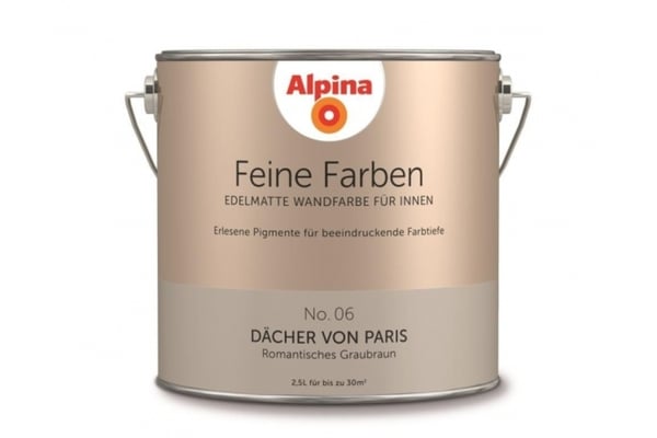 Alpina Innenfarbe Feine Farbe Dächer von Paris, edelmatt 2 ...