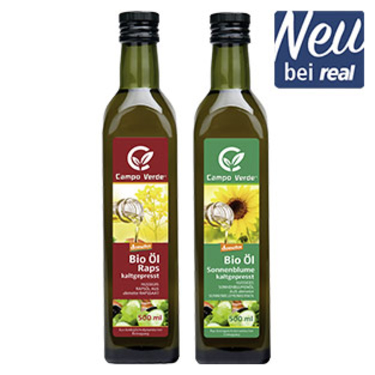 Campo Verde Demeter Rapsöl oder Sonnenblumenöl jede 500mlFlasche von real,