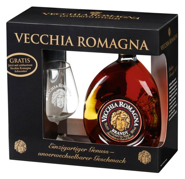 Vecchia Romagna 0,7 Liter + Gratis Glas von Netto Marken