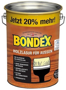 Bondex Holzlasur für Außen
, 
4,8 l, rio palisander + 20% Inhalt