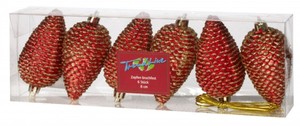 TrendLine Dekohänger Zapfen
, 
bruchfest, Länge: 8 cm, 6 Stück, rot