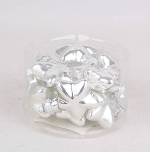 TrendLine Mini-Glas-Sterne glanz/matt
, 
40 mm, silber