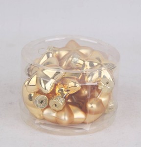 TrendLine Mini-Glas-Sterne glanz/matt
, 
40 mm, hellgold