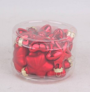 TrendLine Mini-Glas-Sterne glanz/matt
, 
40 mm, weihnachtsrot