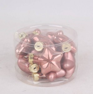 TrendLine Mini-Glas-Sterne glanz/matt
, 
40 mm, marmor pink