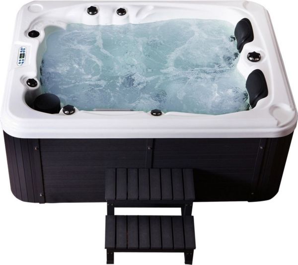 Home Deluxe Outdoor-Whirlpool Beach inkl. Treppe und Thermoabdeckung