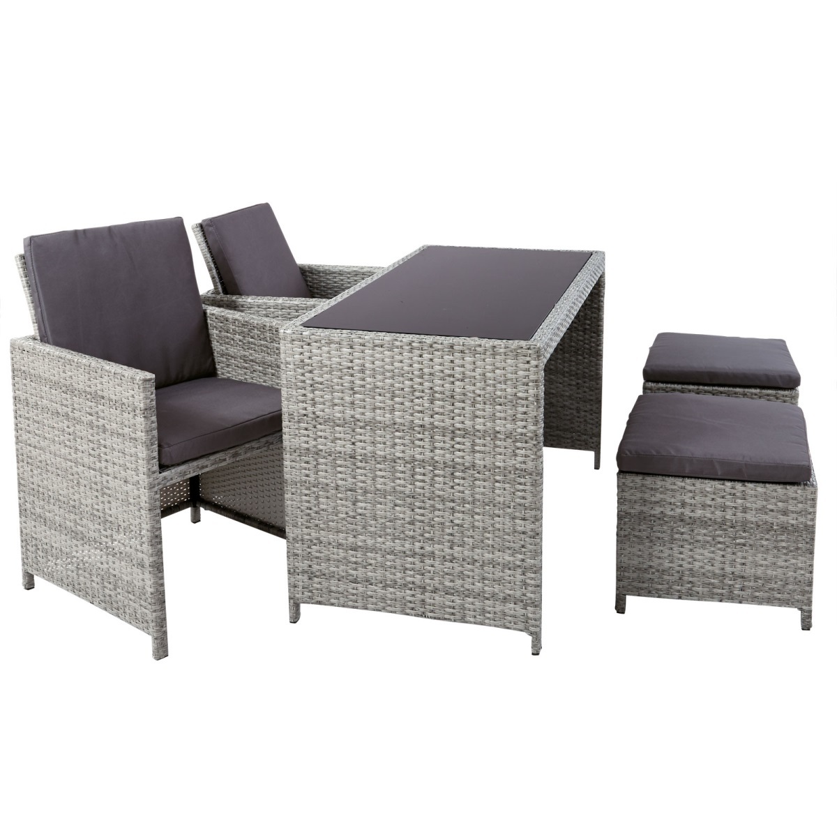OUTDOOR Gartenmöbel Set KUBA 5 teilig graumix von porta Möbel für 299