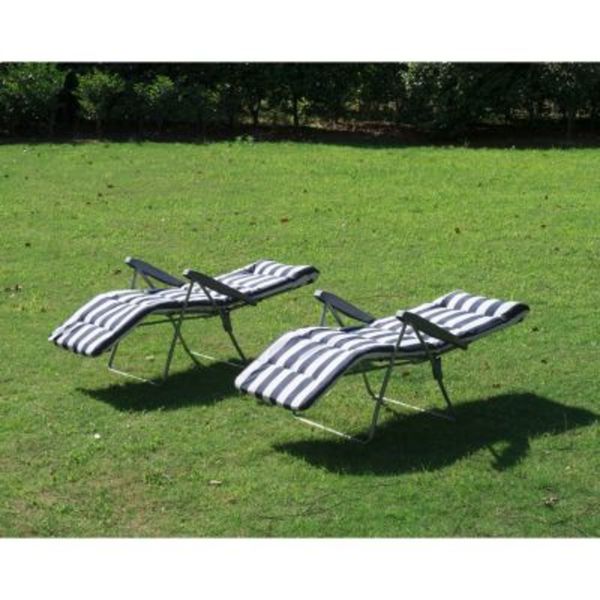 Gartenstühle mit verstellbarer Rückenlehne und Polster von Weltbild