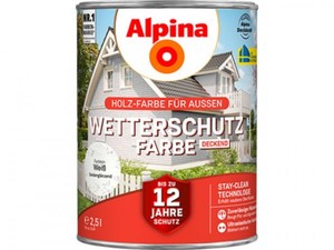 Alpina Wetterschutzfarbe
, 
2,5 l, weiß