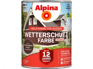 Alpina Wetterschutzfarbe
, 
2,5 l, schokobraun
